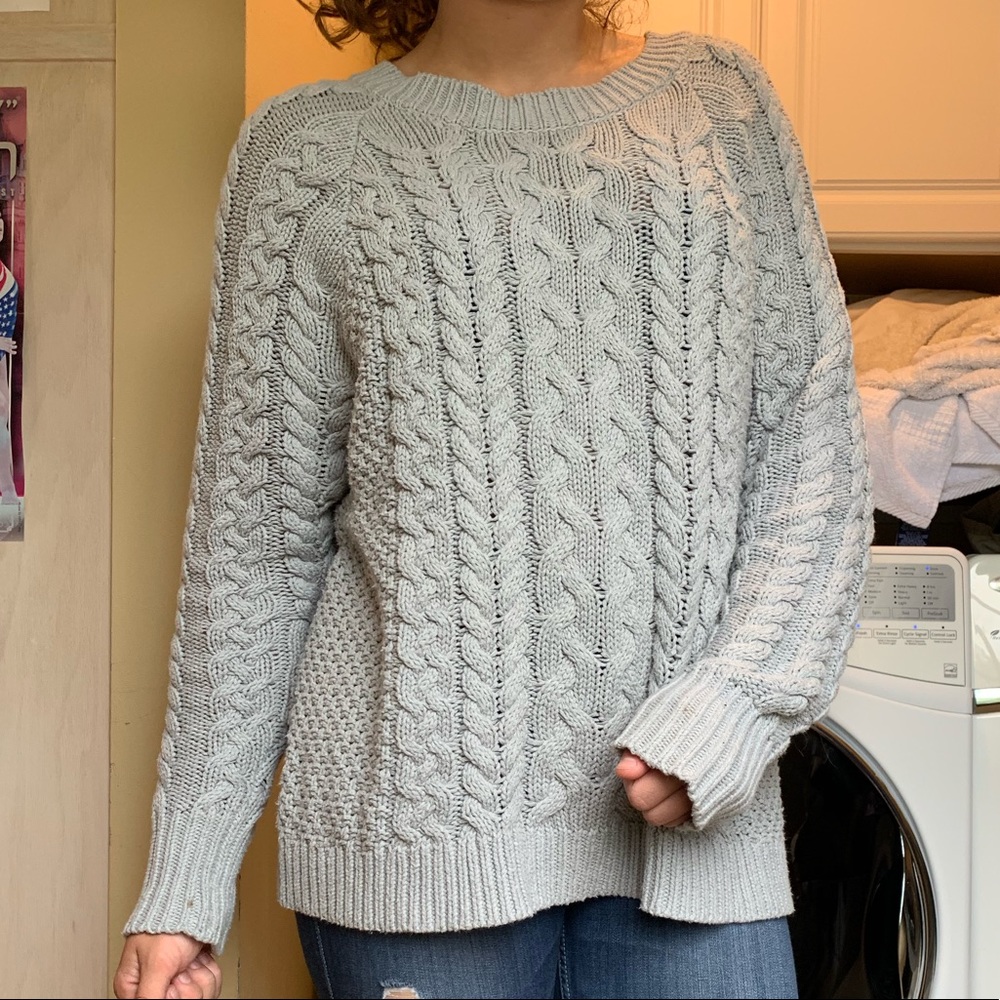 Aerie gray oversized sweater